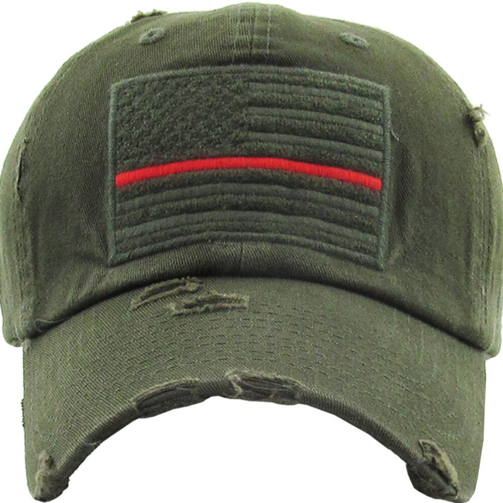 Thin Red Line American Flag Baseball Cap
